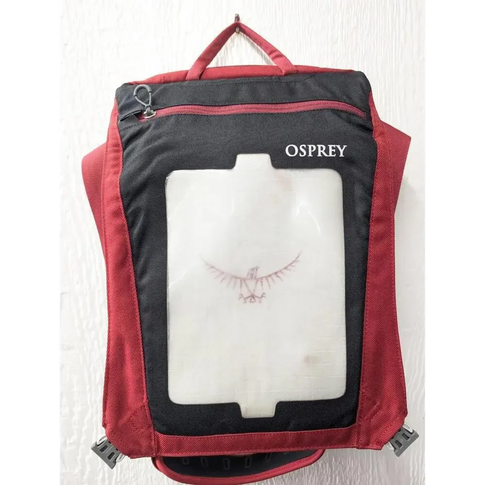 Osprey Nano Port Shoulder Bag Red Messenger Laptop Hiking Commuter